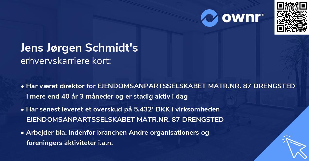 Jens Jørgen Schmidt's erhvervskarriere kort