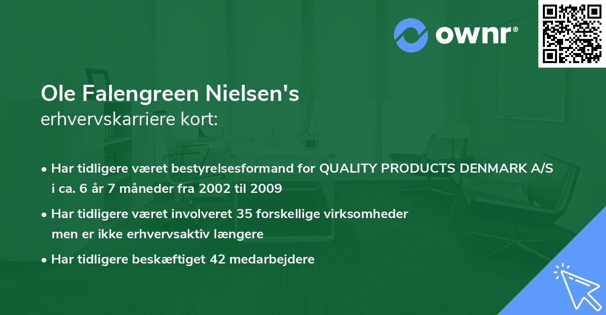 Ole Falengreen Nielsen's erhvervskarriere kort
