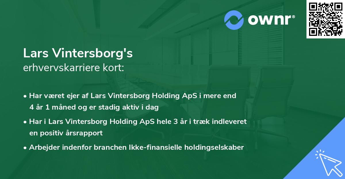 Lars Vintersborg's erhvervskarriere kort