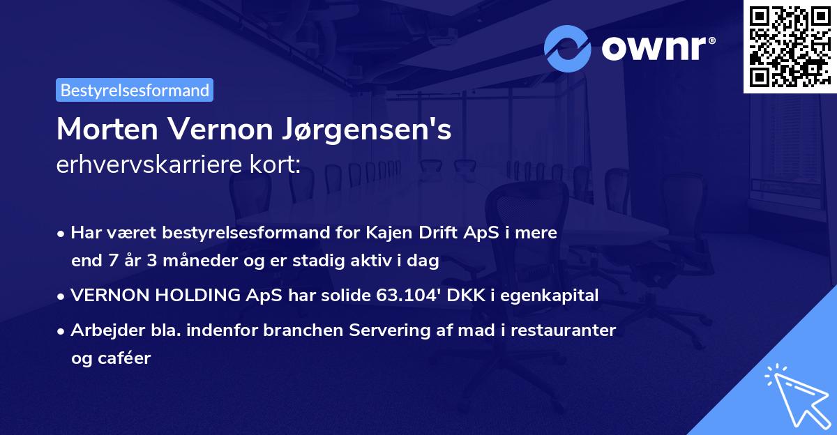 Morten Vernon Jørgensen's erhvervskarriere kort
