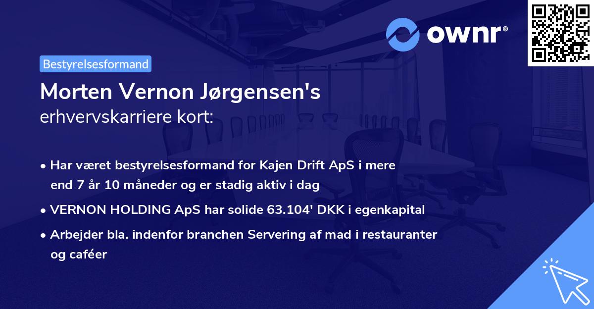Morten Vernon Jørgensen's erhvervskarriere kort