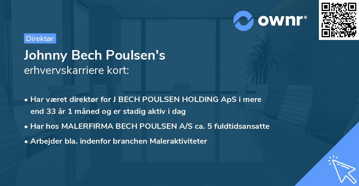 Johnny Bech Poulsen's erhvervskarriere kort