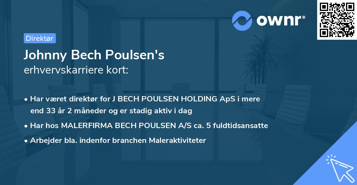 Johnny Bech Poulsen's erhvervskarriere kort