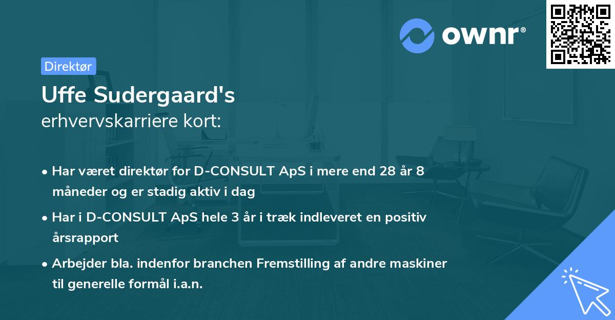 Uffe Sudergaard's erhvervskarriere kort