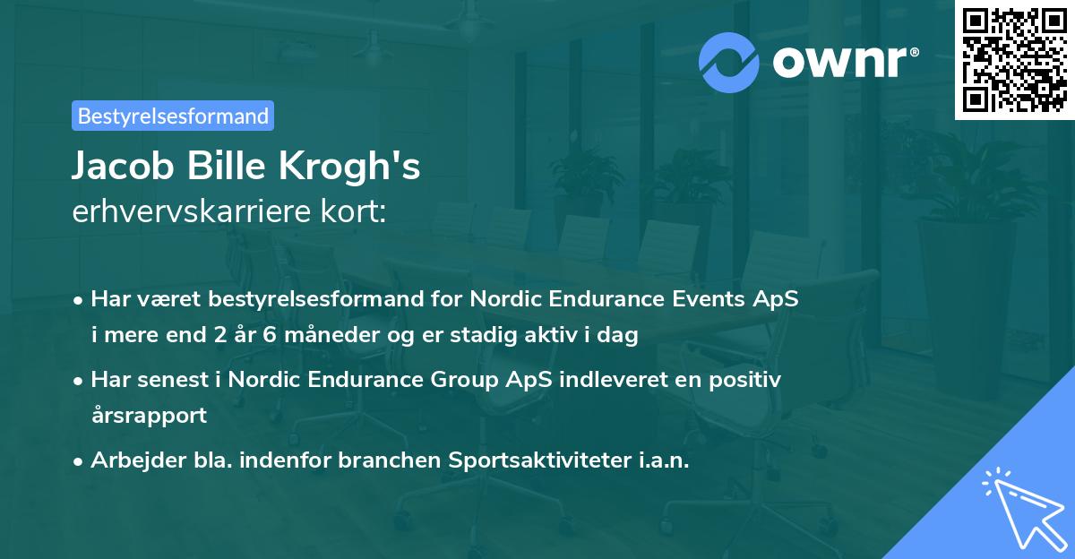 Jacob Bille Krogh's erhvervskarriere kort