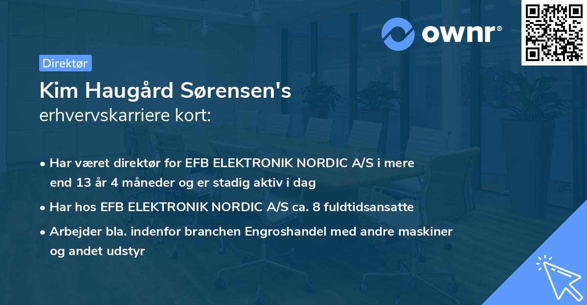 Kim Haugård Sørensen's erhvervskarriere kort