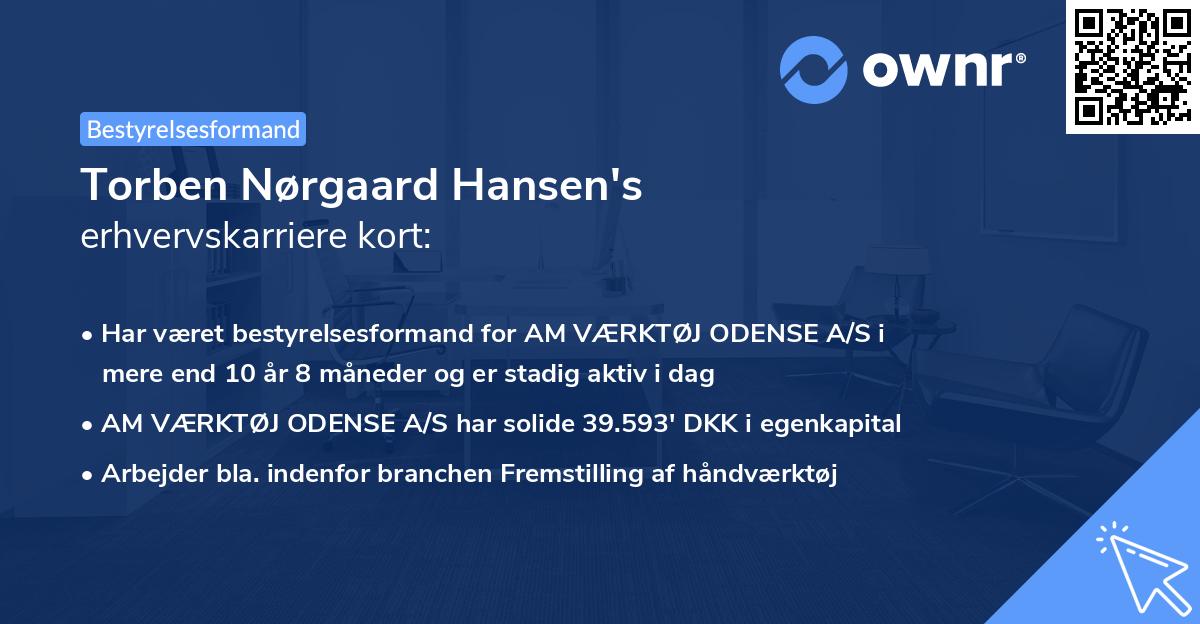 Torben Nørgaard Hansen's erhvervskarriere kort