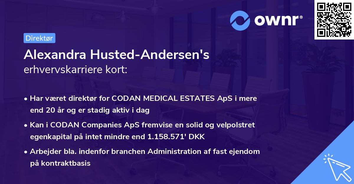 Alexandra Husted-Andersen's erhvervskarriere kort