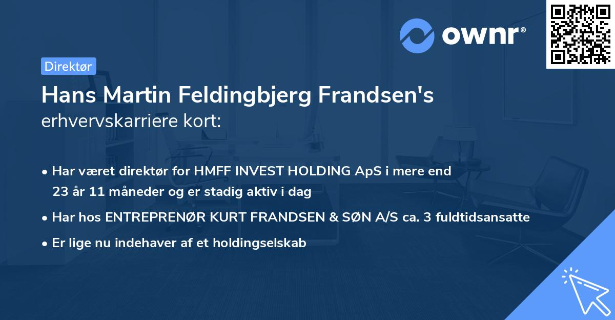 Hans Martin Feldingbjerg Frandsen's erhvervskarriere kort