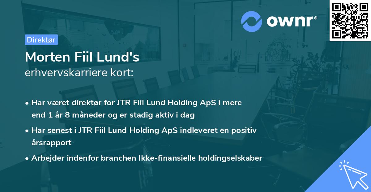 Morten Fiil Lund's erhvervskarriere kort