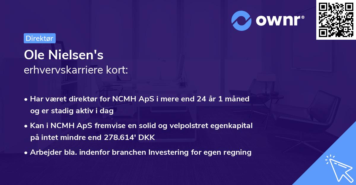 Ole Nielsen's erhvervskarriere kort