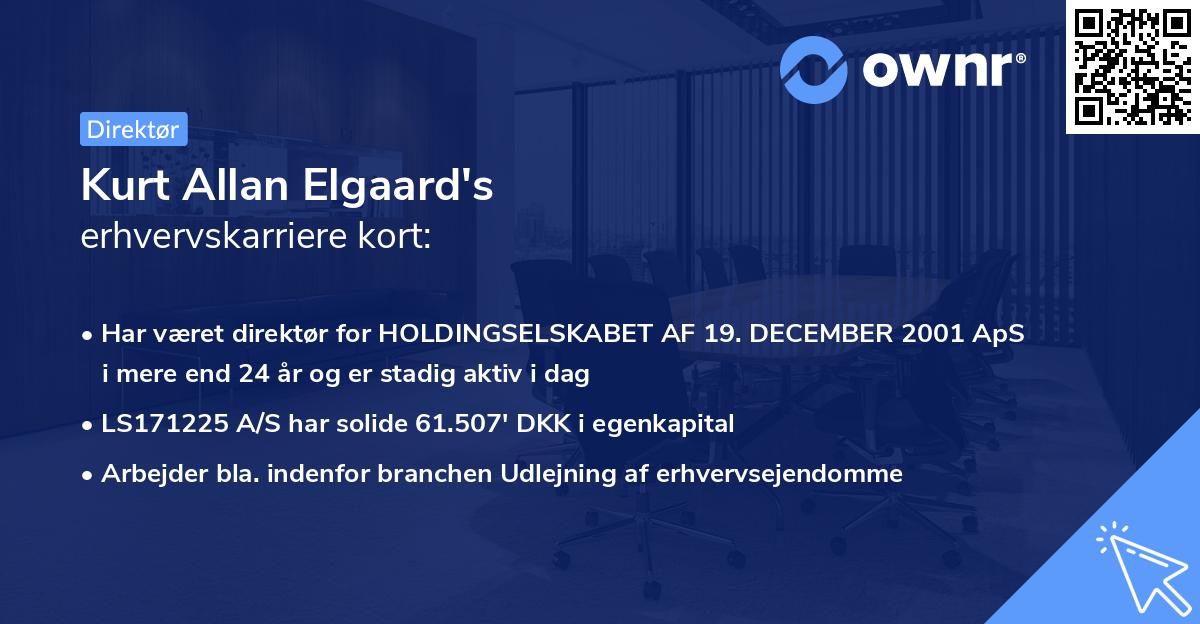 Kurt Allan Elgaard's erhvervskarriere kort