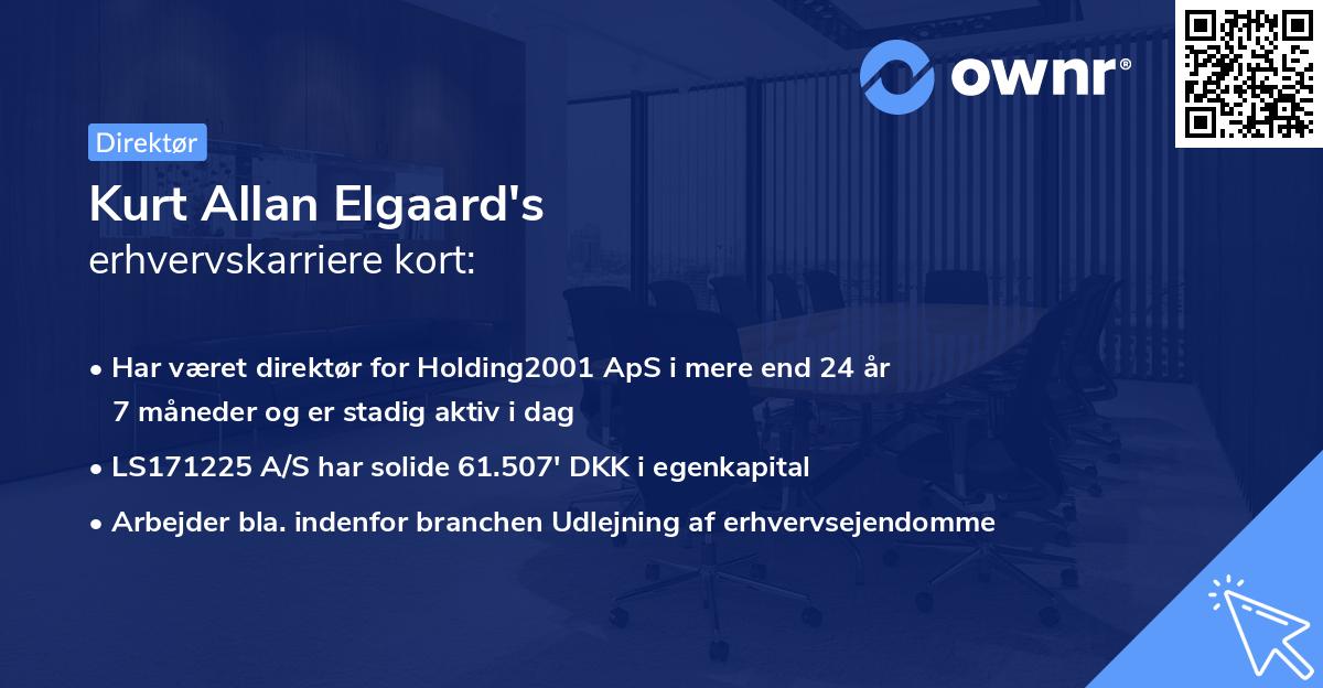 Kurt Allan Elgaard's erhvervskarriere kort