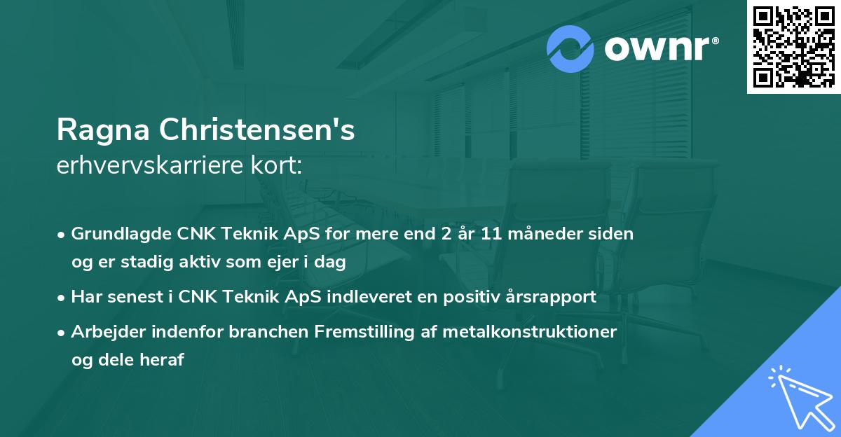 Ragna Christensen's erhvervskarriere kort