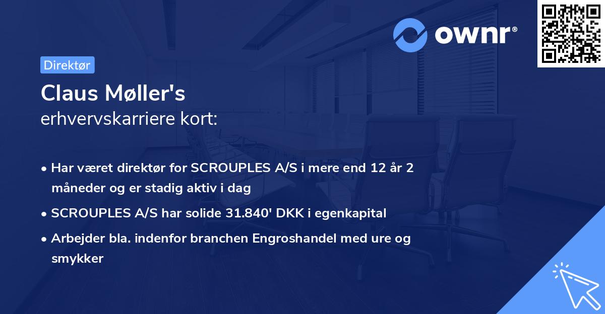 Claus Møller's erhvervskarriere kort