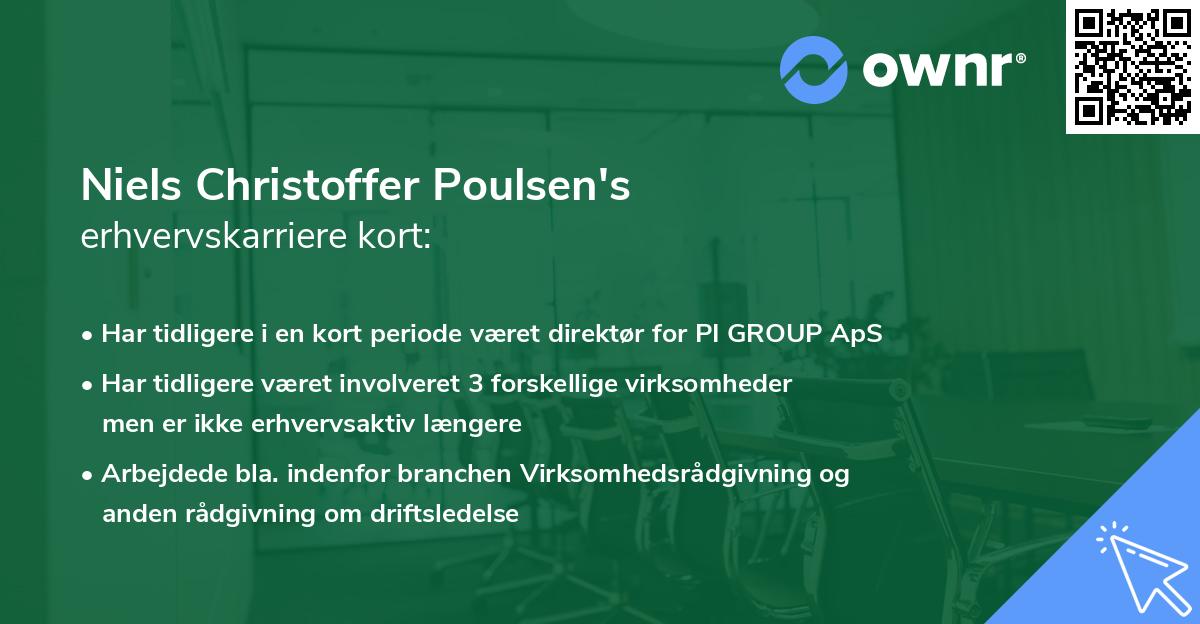 Niels Christoffer Poulsen's erhvervskarriere kort