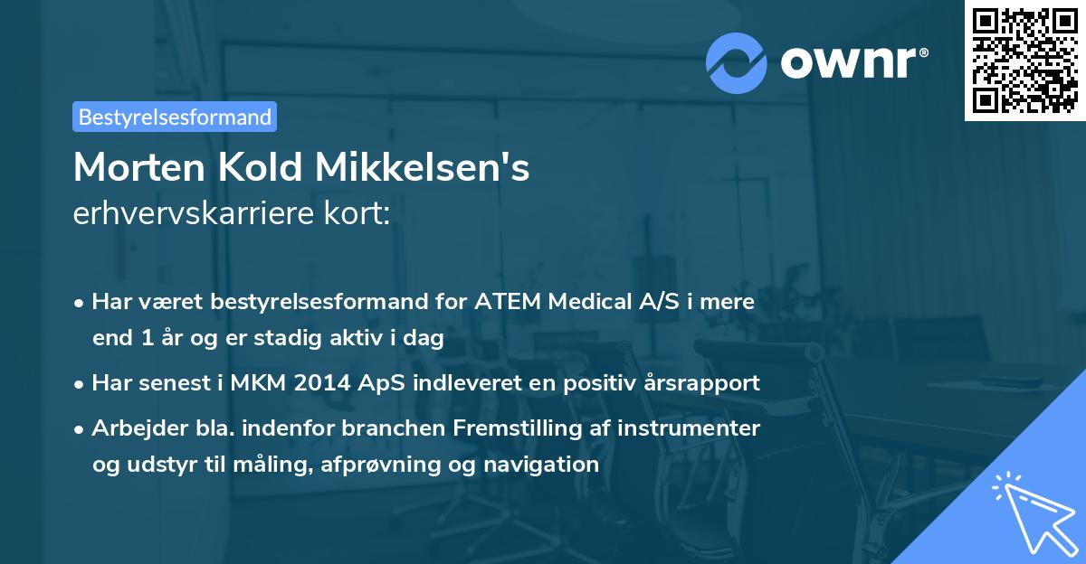 Morten Kold Mikkelsen's erhvervskarriere kort