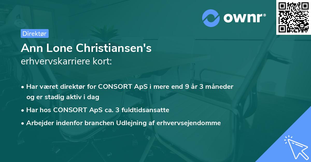 Ann Lone Christiansen's erhvervskarriere kort