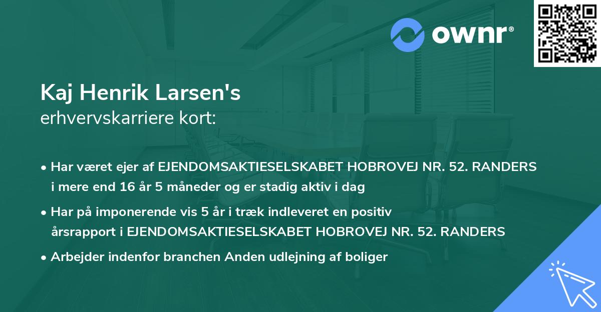 Kaj Henrik Larsen's erhvervskarriere kort