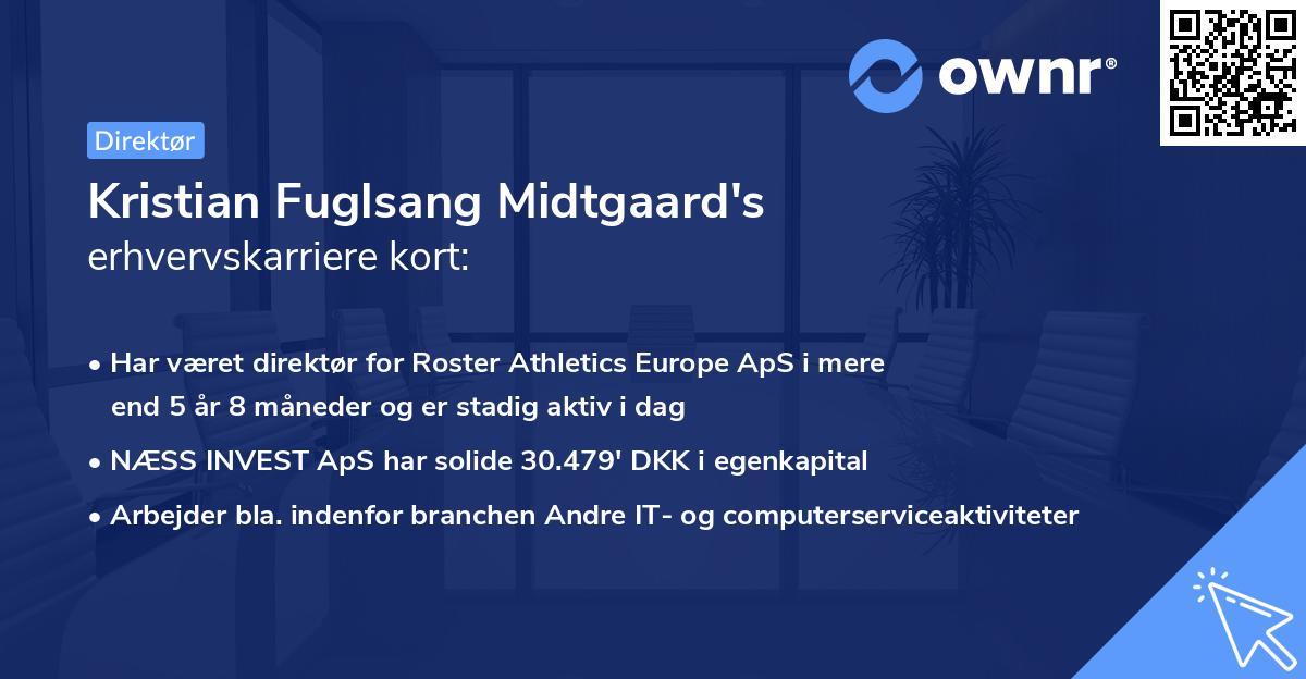 Kristian Fuglsang Midtgaard's erhvervskarriere kort