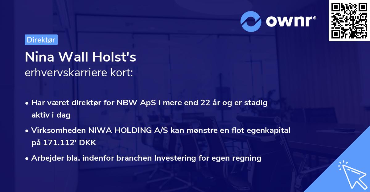 Nina Wall Holst's erhvervskarriere kort