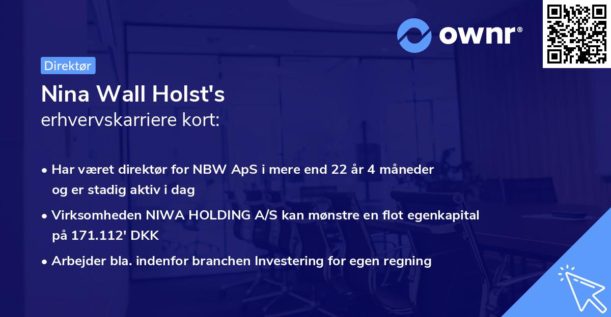 Nina Wall Holst's erhvervskarriere kort