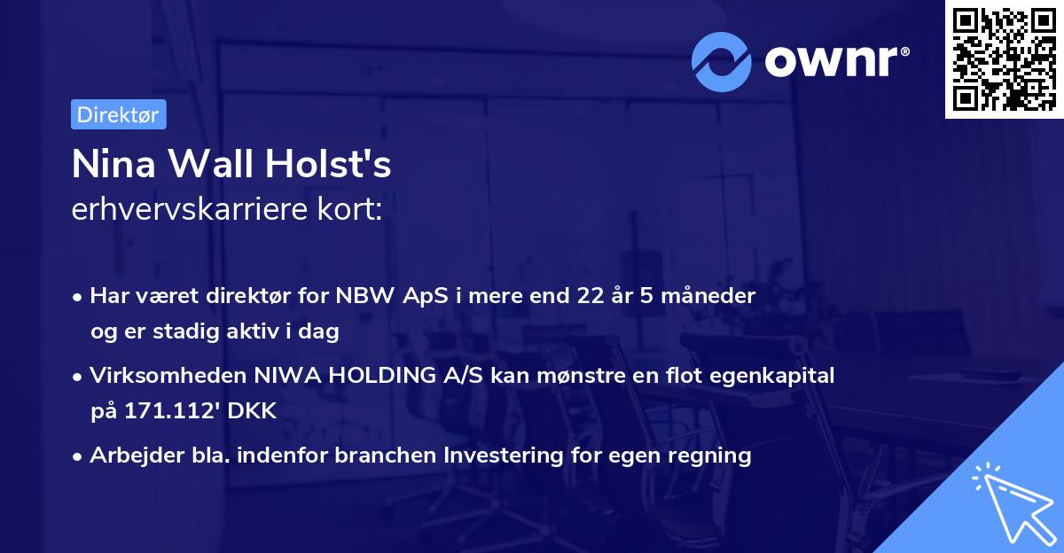 Nina Wall Holst's erhvervskarriere kort