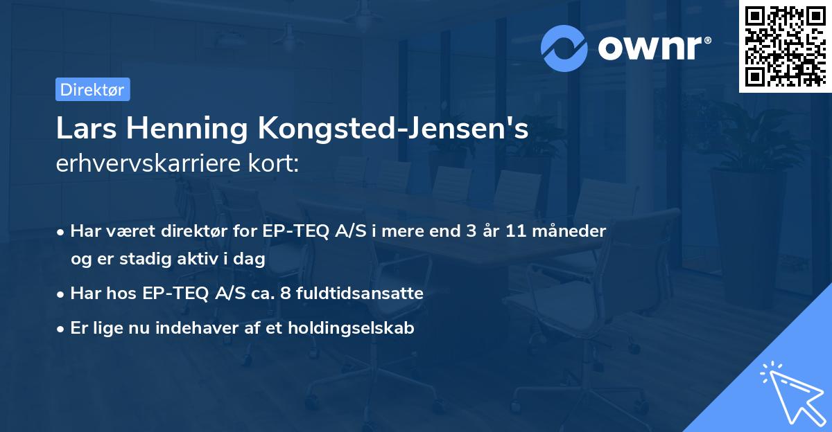 Lars Henning Kongsted-Jensen's erhvervskarriere kort