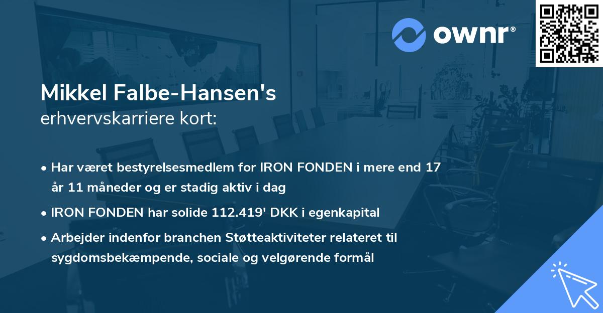Mikkel Falbe-Hansen's erhvervskarriere kort