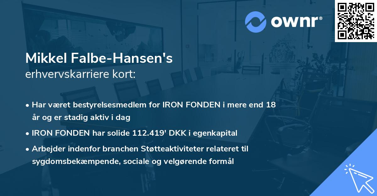Mikkel Falbe-Hansen's erhvervskarriere kort