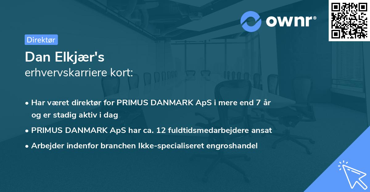 Dan Elkjær's erhvervskarriere kort