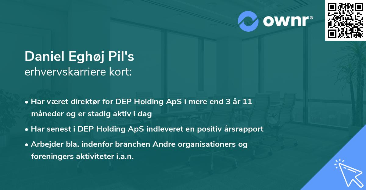 Daniel Eghøj Pil's erhvervskarriere kort