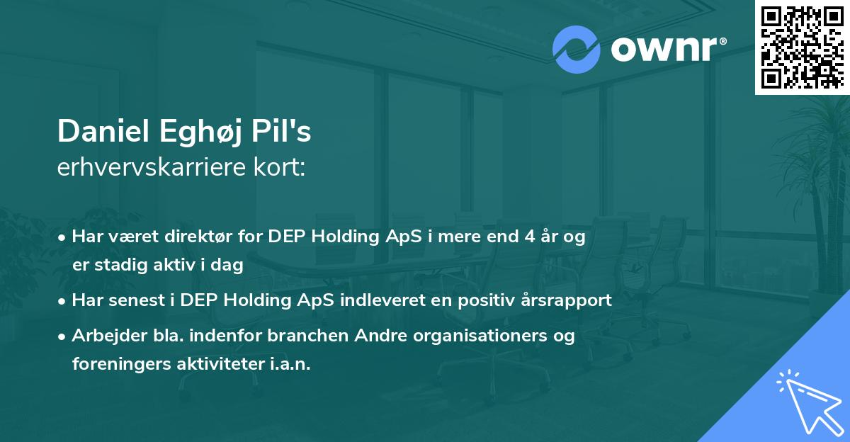 Daniel Eghøj Pil's erhvervskarriere kort