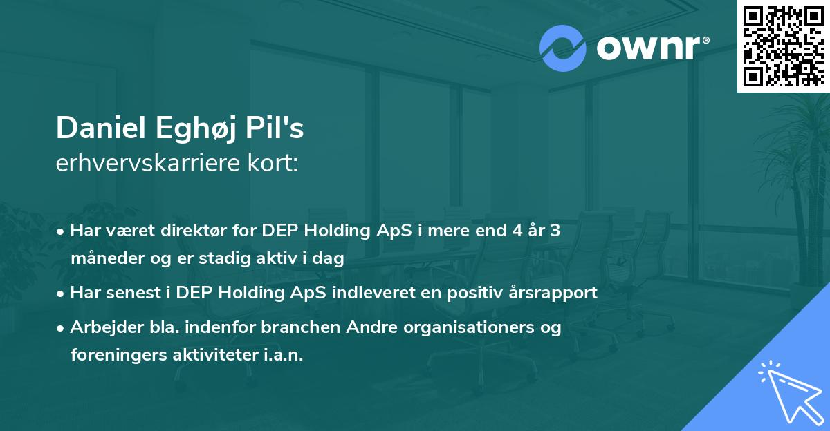 Daniel Eghøj Pil's erhvervskarriere kort