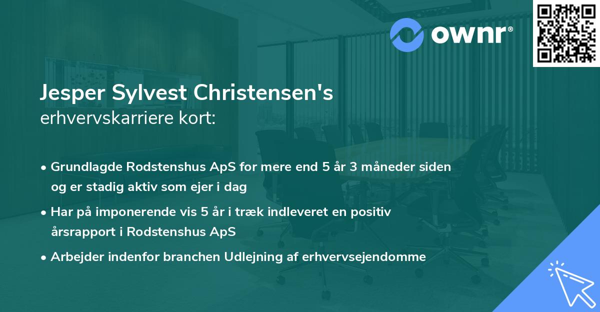 Jesper Sylvest Christensen's erhvervskarriere kort