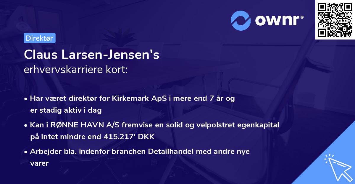Claus Larsen-Jensen's erhvervskarriere kort