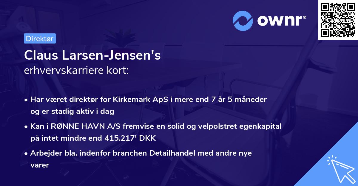Claus Larsen-Jensen's erhvervskarriere kort