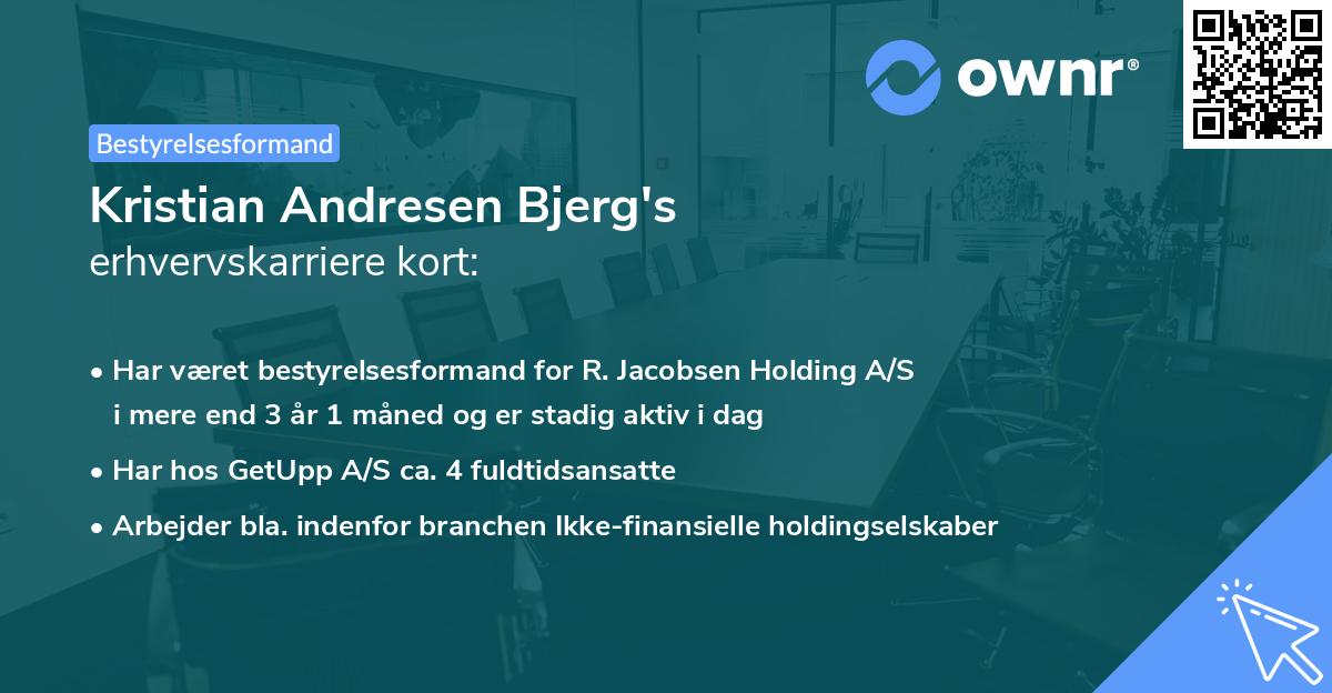 Kristian Andresen Bjerg's erhvervskarriere kort