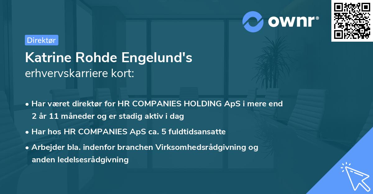 Katrine Rohde Engelund's erhvervskarriere kort