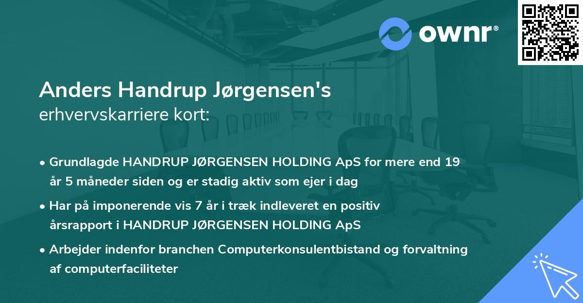 Anders Handrup Jørgensen's erhvervskarriere kort