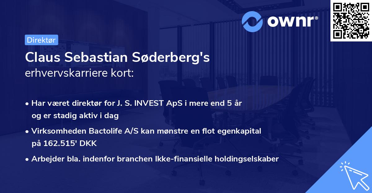 Claus Sebastian Søderberg's erhvervskarriere kort