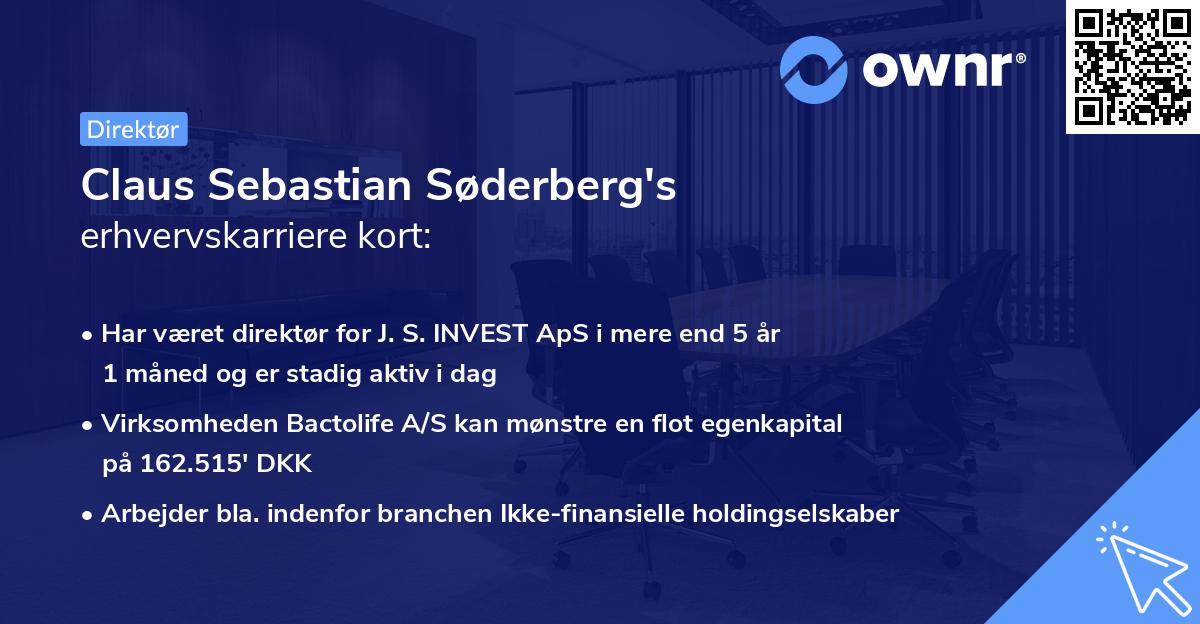 Claus Sebastian Søderberg's erhvervskarriere kort