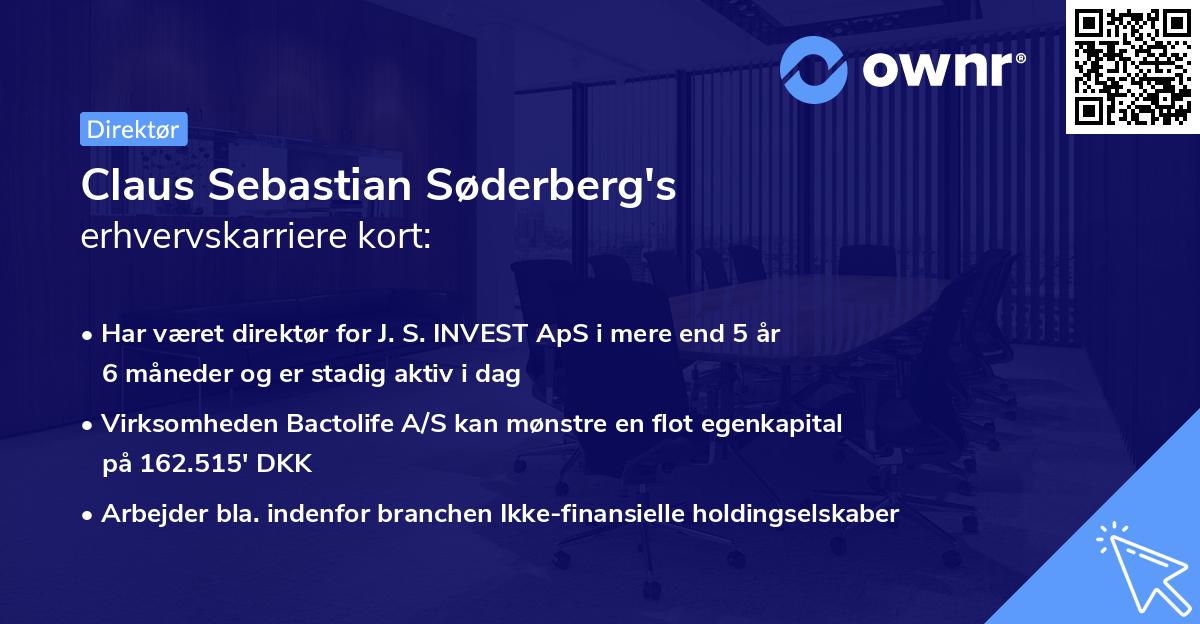 Claus Sebastian Søderberg's erhvervskarriere kort
