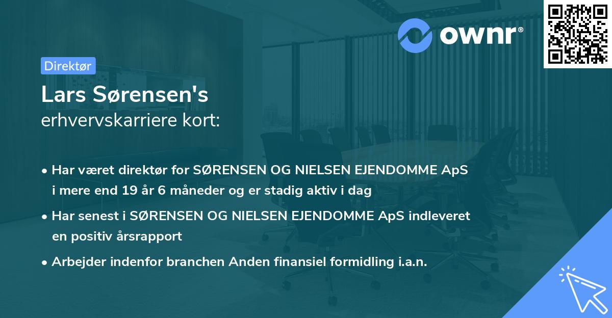 Lars Sørensen's erhvervskarriere kort