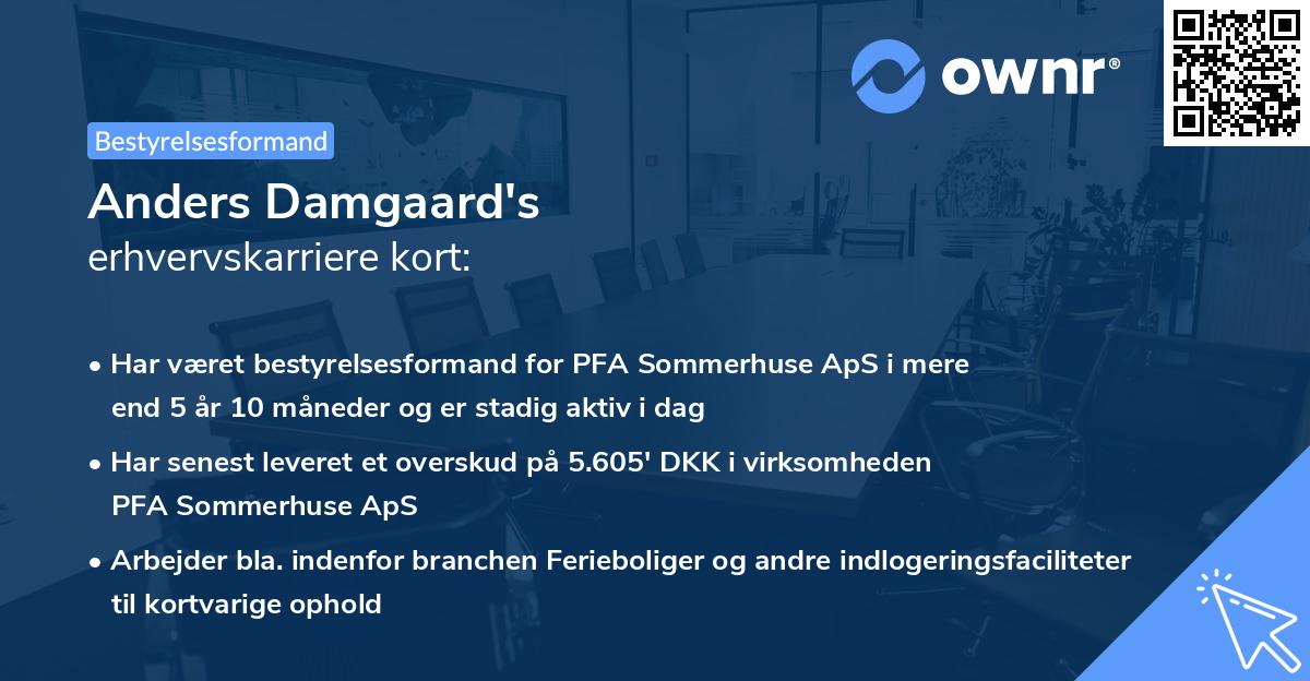 Anders Damgaard's erhvervskarriere kort