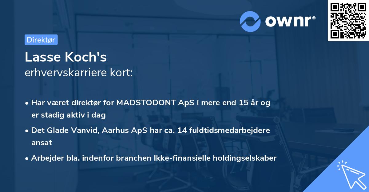 Lasse Koch's erhvervskarriere kort