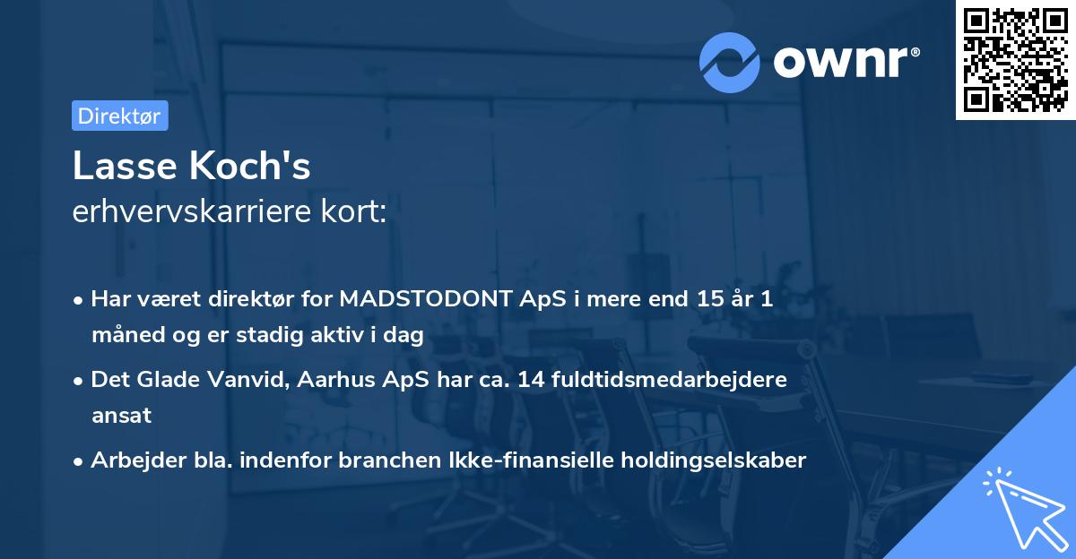 Lasse Koch's erhvervskarriere kort