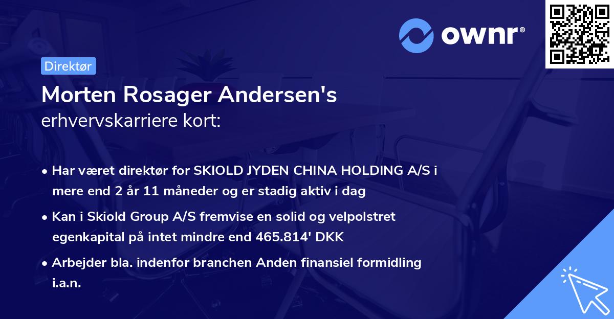Morten Rosager Andersen's erhvervskarriere kort