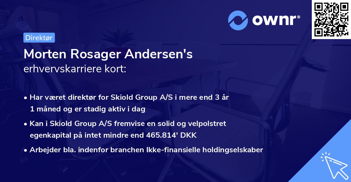Morten Rosager Andersen's erhvervskarriere kort