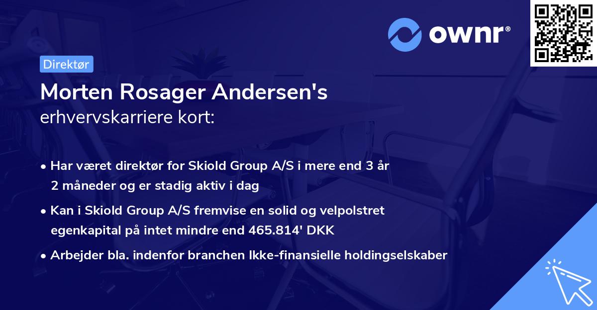 Morten Rosager Andersen's erhvervskarriere kort